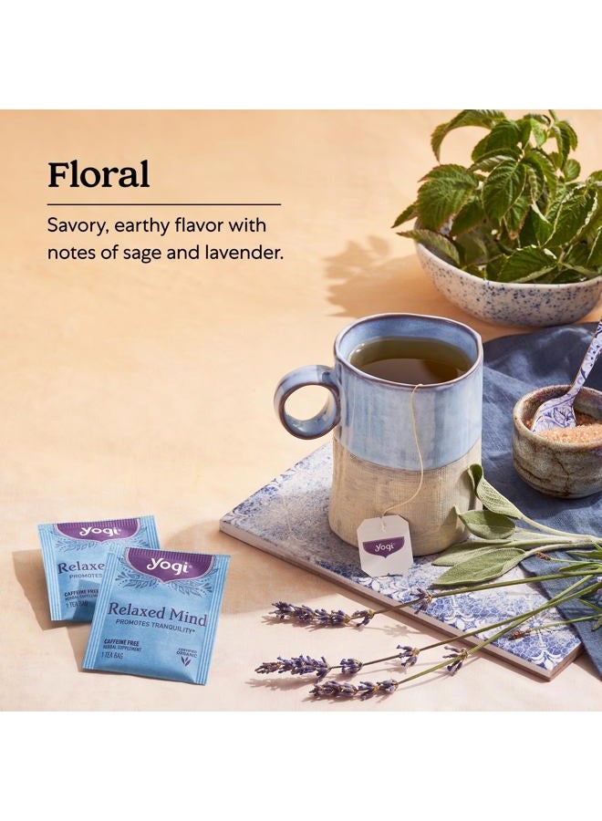 YOGI Tea - Relaxed Mind (6 Pack) - Supports Tranquility - Calming Tea with Gotu Kola and Lavender - Caffeine Free - 96 Organic Herbal Tea Bags - Image 4