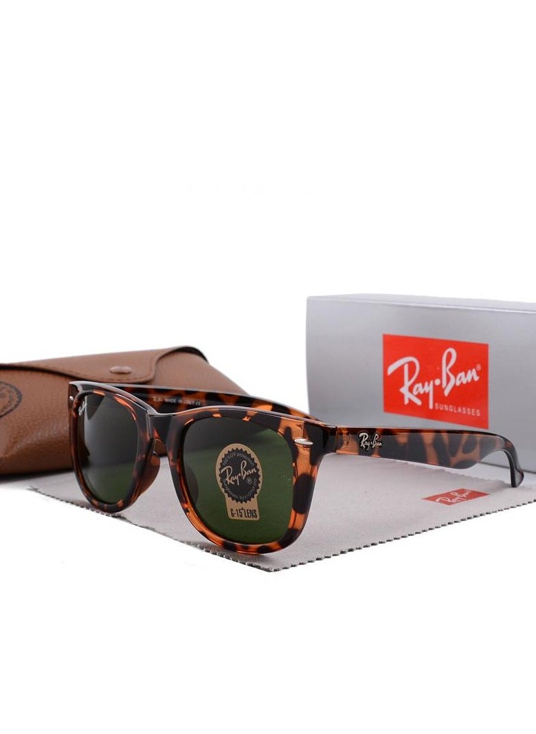 Ray-Ban Ray-Ban Classic Polarized Lens Sunglasses UV Lenses with Tortoise Brown Colored Frames Green Lenses  - Image 1