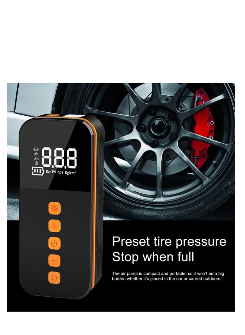 Cordless Inflator with Digital Pressure Gauge, Air Compressors & Inflators Tire Inflator, Portable Air Compressor, Compact and Versatile Inflation Tool for Tires, Sports Equipment, Ebike Motorcycles