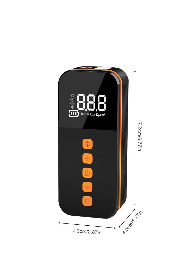 Cordless Inflator with Digital Pressure Gauge, Air Compressors & Inflators Tire Inflator, Portable Air Compressor, Compact and Versatile Inflation Tool for Tires, Sports Equipment, Ebike Motorcycles