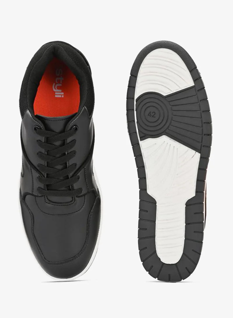 Styli Active  Abstract Sole Lace Up Sneakers for Men | Best Price UAE