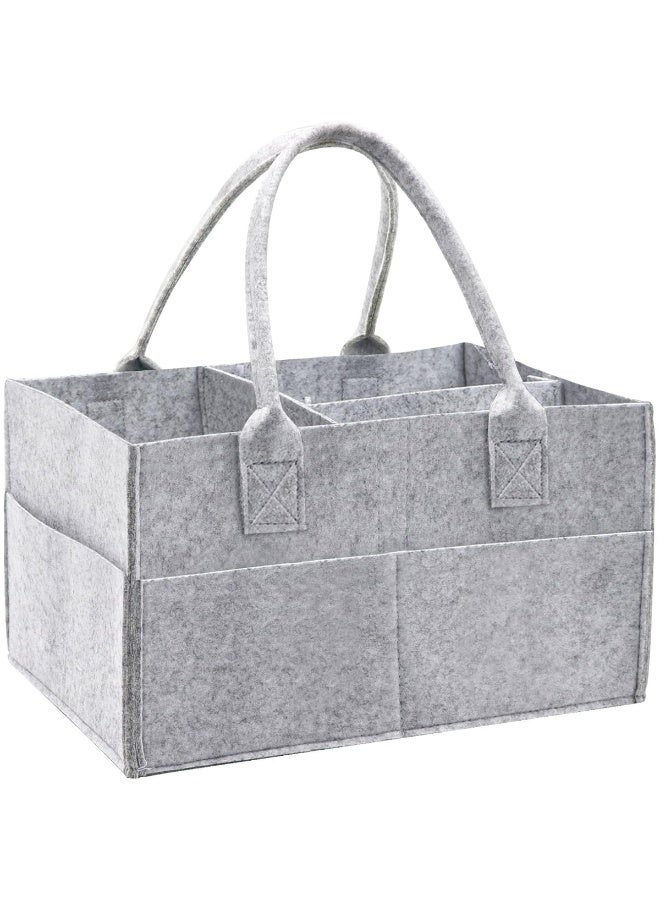 Baby Diaper Caddy Organizer Tote Bag - Nursery Storage Bin for Changing Table | Portable Car Travel Organizer - Image 1