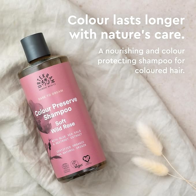 Urtekram Shampoo Colour Preserve Wild Rose 250 ml Vegan Organic Natural Origin - Image 3