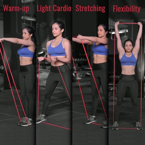 Slovic Resistance Band for Workout [Upto 15 KG] | Latex Free Resistance Bands Set | Excercise Band & Stretching Bands for Exercise for Home Workouts | Gym Equipment for Home Workout | for Men & Women - Image 4