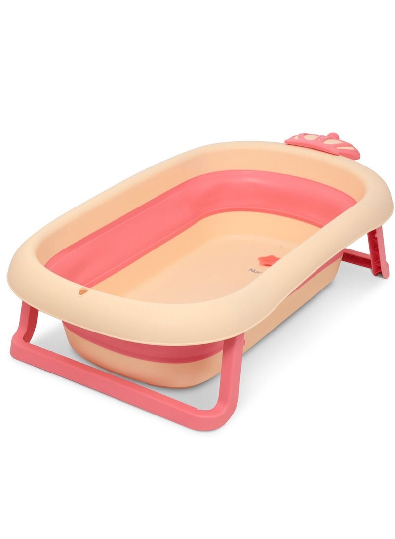 Nurtur Collapsible Baby Bathtub  Mini swimming pool bather for baby with Non slip design Orange - Image 1
