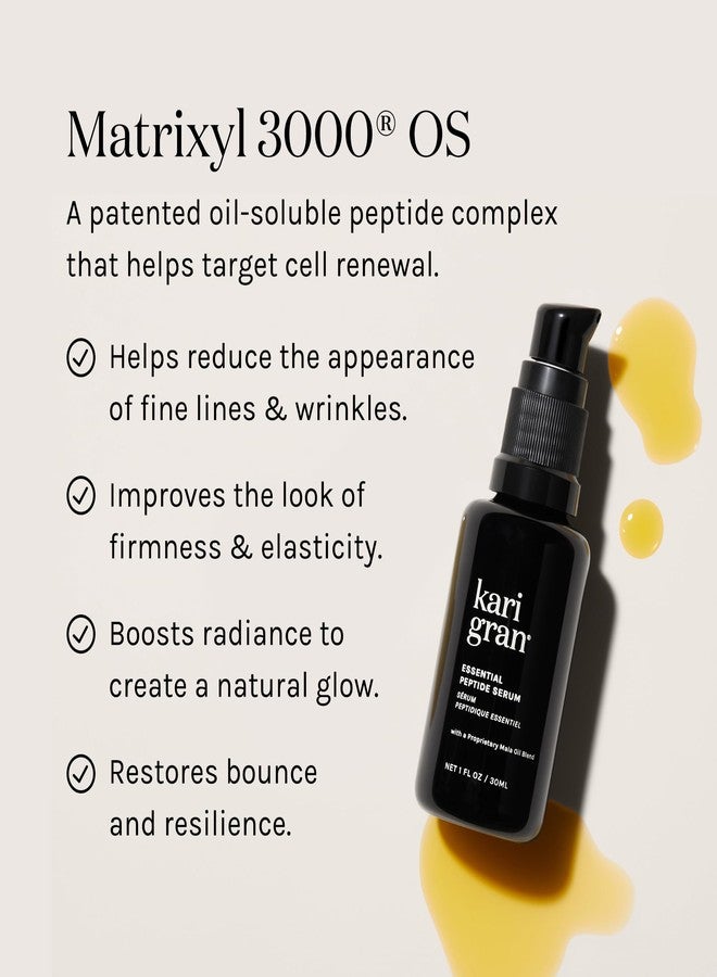 Kari Gran Essential Peptide Serum, Anti-Aging Serum With Matrixyl 3000 OS and 15 Plant Oils (30 ml) - Image 3