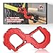 AMBULL 38 Tow Hook Winch Hook for OffRoad Recovery Towing Shackle 33000 Lbs G80 Heavy Duty Strength Integrated Winch Quick Shackle Red - Image 2