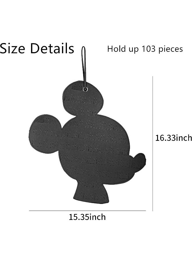 JOYMOMO JOYMOMO Hanging Brooch Pin Organizer Enamel Pin Display Cute Cartoon Shape Brooch Pin Display Storage Holder for Brooch Pin (Without Accessories) (black-mouse)  - Image 3