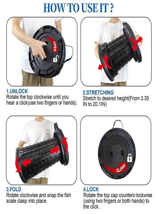 ALEVMOOM كرسي قابل للطي بحجم XXL مُطوّر مع وسادة سميكة، ارتفاع 20.1 بوصة، عمق 13 بوصة، يتحمل وزنًا يصل إلى 1000 رطل، كرسي قابل للطي والسحب، متين وقابل للطي، أعرض وأطول، مثالي للسفر والتخييم والأنشطة الخارجية. - Image 5