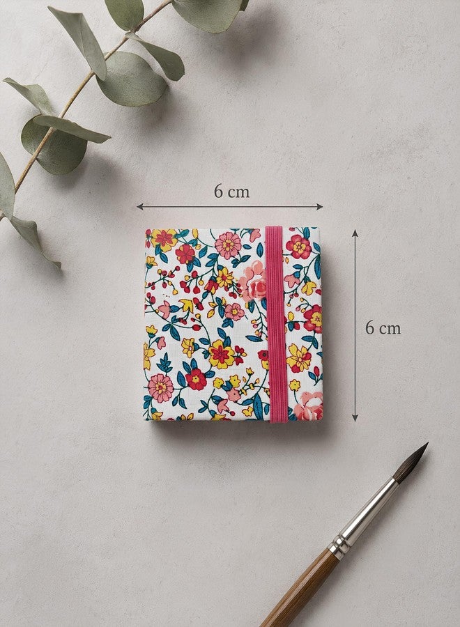 PaperO Potentate Mini Watercolor Sketchbook | 60 x 60 mm | 300 GSM Hot Press Heavyweight Paper | 20 Sheets | Artist Journal for Watercolors, Gouache, Inks & Acrylics | Superior Color Vibrancy and Blending (Mini Watercolor-Pink) - Image 4