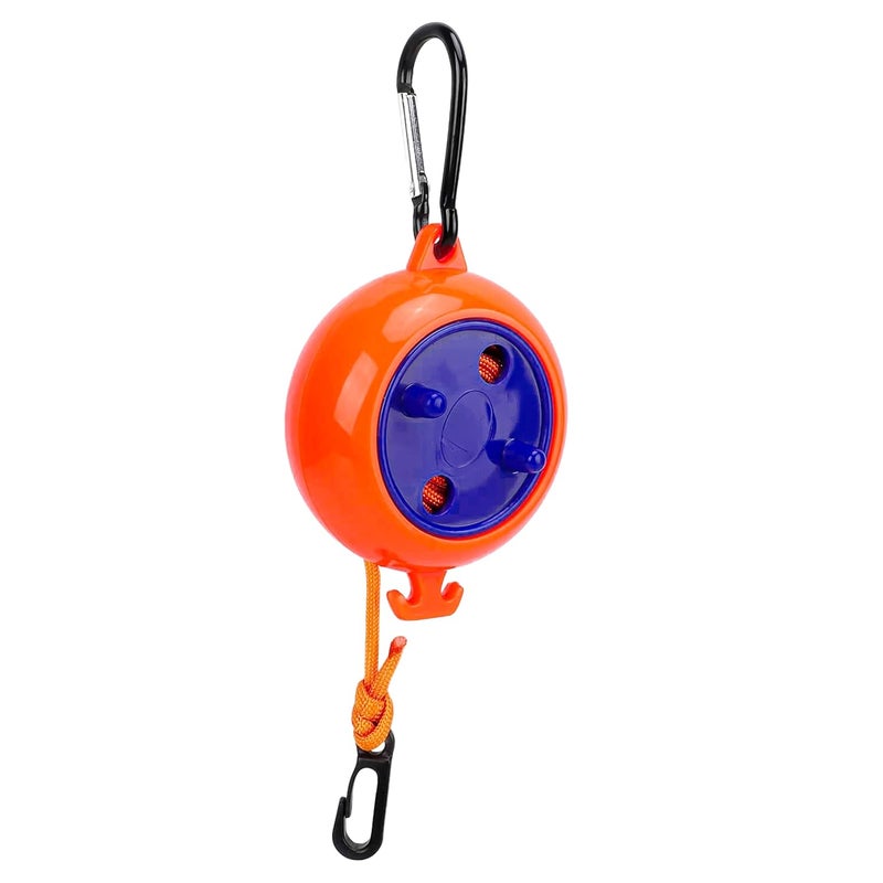 Storite Portable Travel Clothesline Cord 10 M Elastic Adjustable Retractable Line Ideal for Outdoor Indoor Camping and Travel Orange - Image 1
