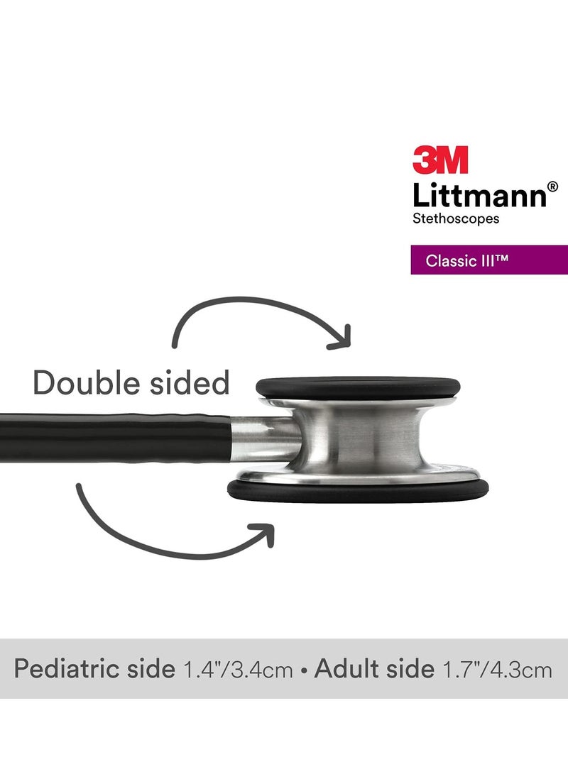 Littmann 3M Littmann Classic III Monitoring Stethoscope  Black Tube 5620 - Image 4