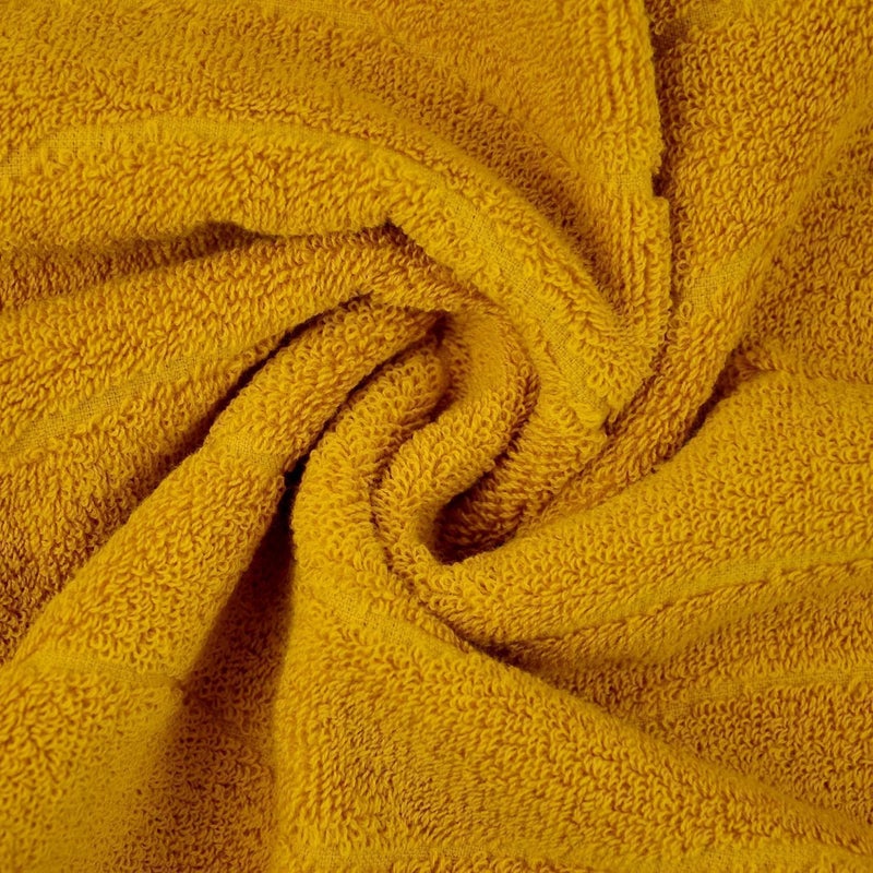 Jacquotha Wavy Striped Cotton Hand Towels, Set of 2, Dry Your Hand Instantly, 13x29 Inches, Mustard Kitchen Bathroom Towel - Image 4