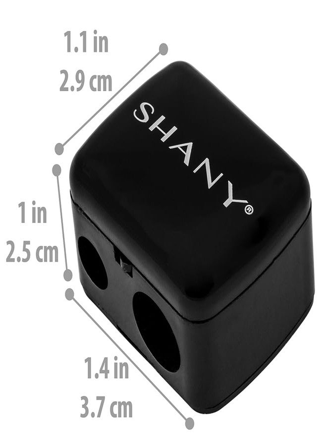SHANY Cosmetic Pencil Sharpener - Eyeliner and Lip Pencil Dual Sharpener with Removable Lid for Traditional and Jumbo Pencils - Image 4
