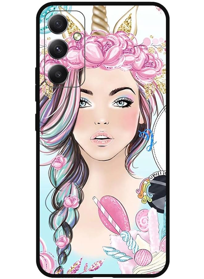 إيروريكس جراب واقٍ مضاد للخدش ومقاوم للصدمات لهاتف Samsung Galaxy A05S Unicorn Girl متعدد الألوان Mcsga05Sa656 - Image 1