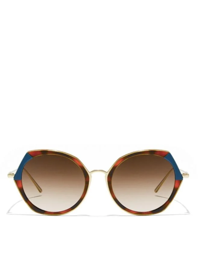 30 سندايز نظارة شمسية ماريه - مجموعة لا فرنش - نسائية - بني - إطار معدن وأسيتات - عدسة بنية - إطار سلحفاة - كامل الحواف