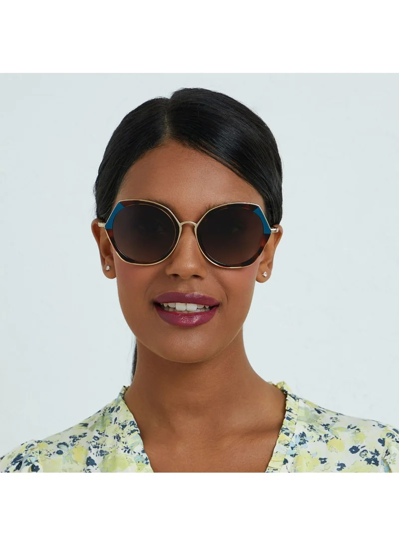 30Sundays MARAIS - La French Collection Women Brown Sunglasses - Frame Material: Metal + Acetate - Lens Color: Brown- Frame Color: Tortoise - Full Rim