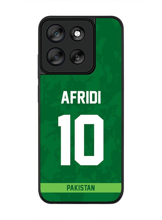 Stylizedd For Motorola Moto G56 Case,Slim fit Camera Protection, Shockproof Thin Phone cover  - Pakistan AFRIDI, Jersey No 10 - Image 1