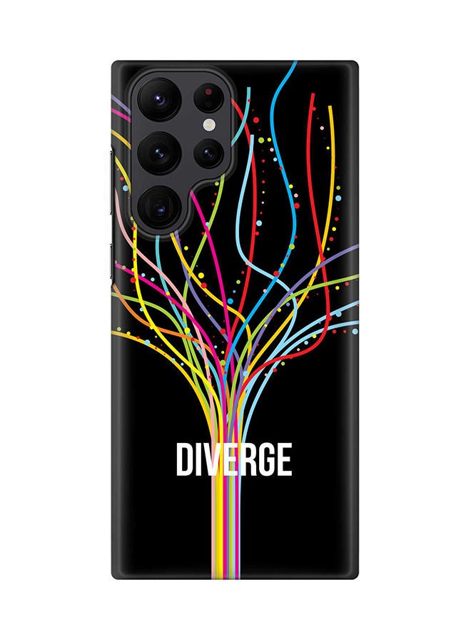 ستايلايزد جراب لهاتف جالاكسي S22 ألترا  5G رفيع سناب كلاسيك سيريز شيلد بطباعة نهائية غير لامعة - تباعد (أسود) - Image 1