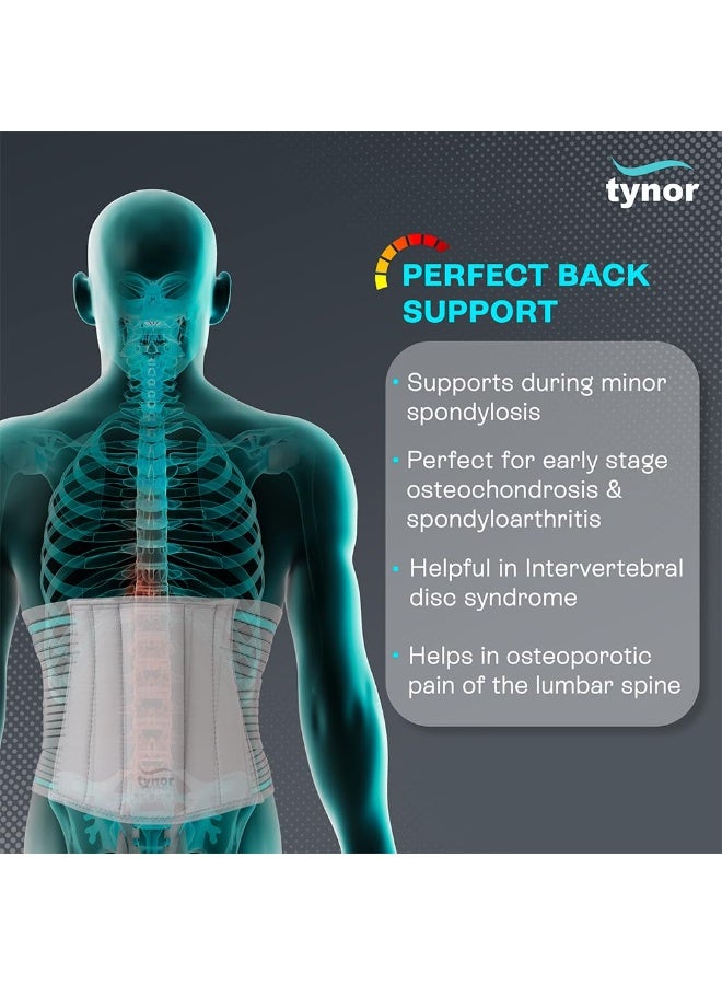 TYNOR Lumbo Sacral Belt, Grey, Medium, 1 Unit - Image 3