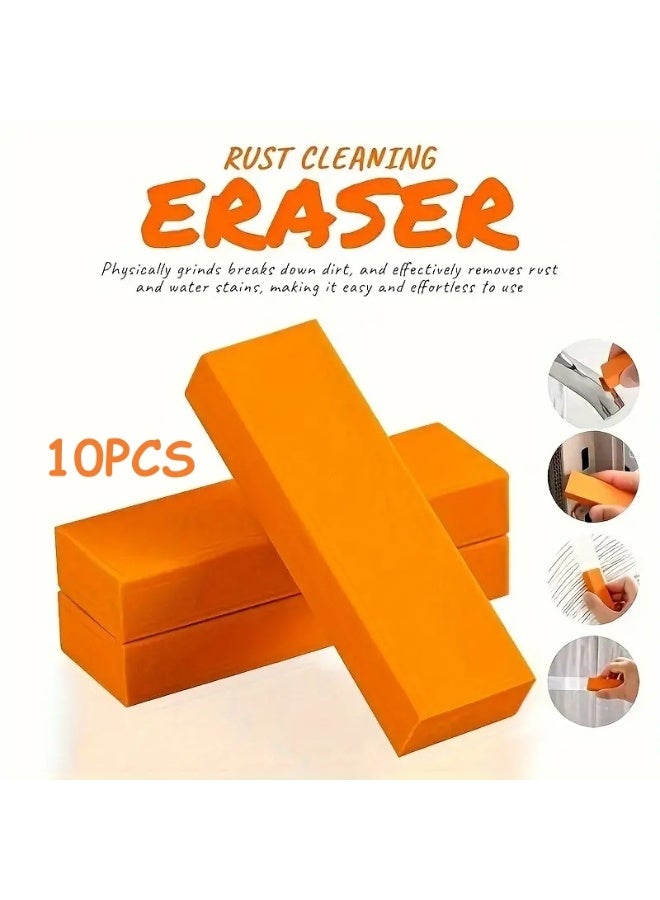 10 Pieces Stainless Steel Cleaning Eraser, Home Kitchen Limescale and Rust Remover Eraser - Image 1