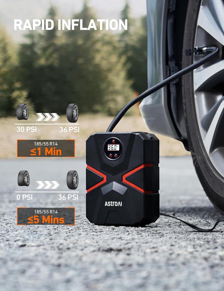 AstroAI Tire Inflator Air Compressor 12V DC Digital Car Air pump 150 PSI - Image 4