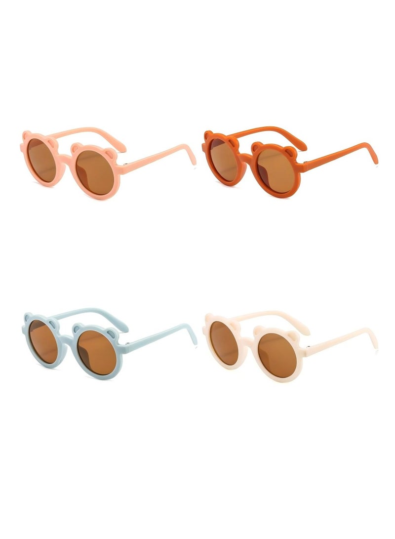 Generic Summer Round Frame Bear Set Of  Four Sunglasses For Childre  - Image 1