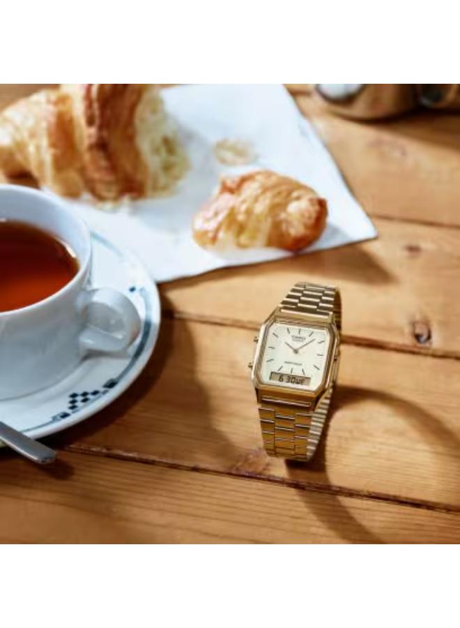 CASIO Unisex Stainless Steel Analog-Digital Watch AQ-230GA-9DMQ - 29.8 mm - Image 4