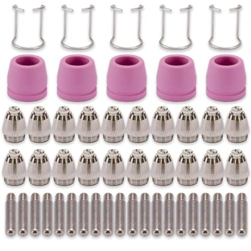 50pcs SG-55 AG-60 WSD-60 Plasma Cutter Cutting Torch Tip Nozzles Consumables Kit - Image 1