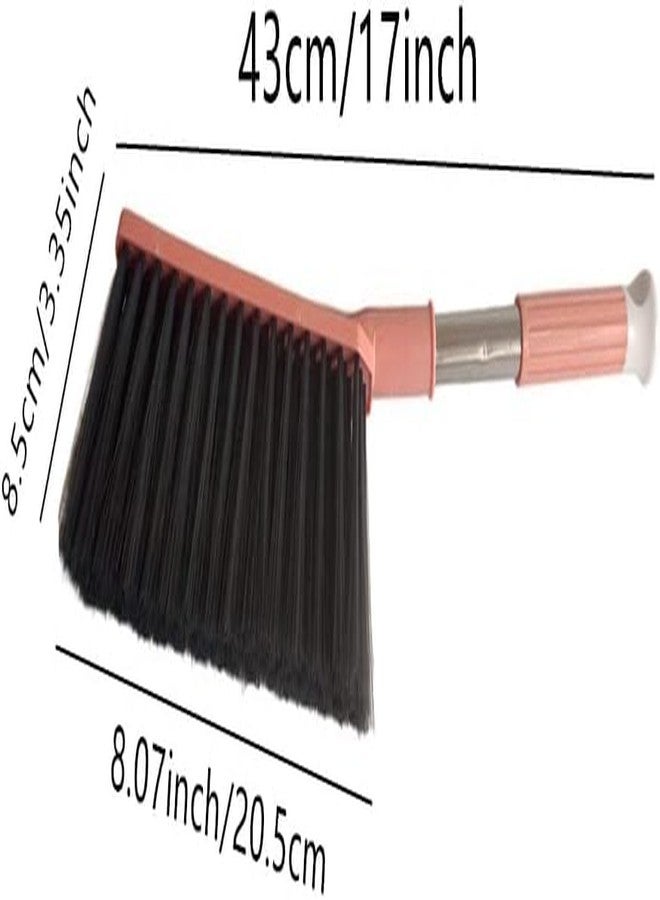 Jilukibo 2 Pack Soft Bristle Bed Sheets Sweeping Cleaning Brush with Long Hand, Counter Duster for Debris Hair Remover Desk Quilt Sofa Furniture (Pink Yellow - Image 2