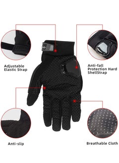 SYOSI Motorcycle Gloves, for Men Women Hard Knuckle Full Finger Touch Screen for BMX ATV MTB Riding Motorbike  Racing  - Image 4