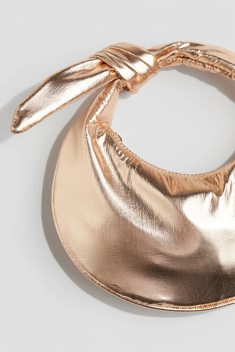 اتش اند ام Metallic-shimmering hand bag