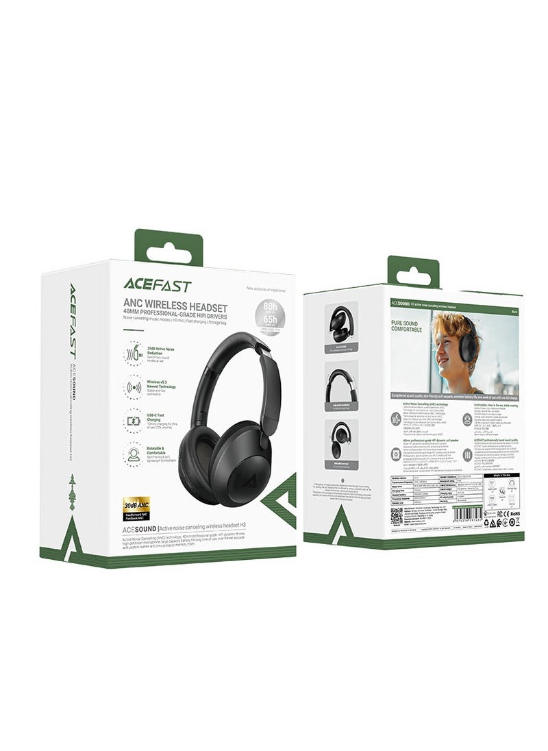 ACEFAST - H3 Bluetooth Headphones – Pure Sound with Smart Noise Cancelling Over-Ear Bluetooth Headset for Music & Calls ANC - Image 1