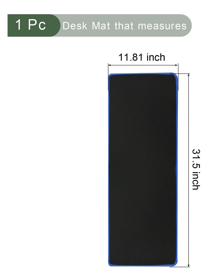 ماوس باد للألعاب - كبيرة - مضادة للانزلاق ومقاومة للماء - مريحة - سوداء بحواف زرقاء - Image 3
