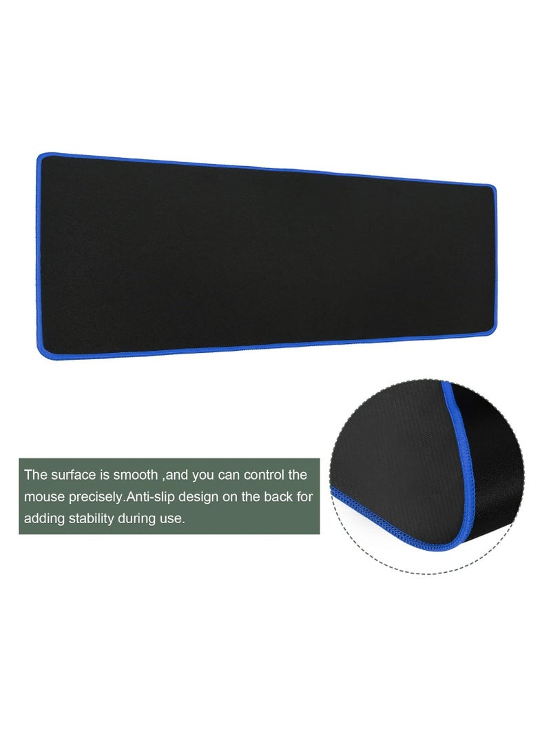 ماوس باد للألعاب - كبيرة - مضادة للانزلاق ومقاومة للماء - مريحة - سوداء بحواف زرقاء - Image 4