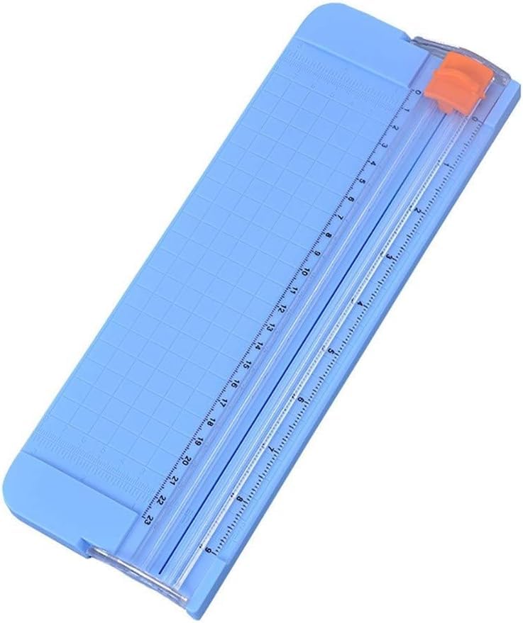 FADED A5 Paper Trimmer 8.5 Inch Cutting Tool – Portable Paper Cutter with Automatic Hand Safeguard and Side Ruler, Ideal for Scrapbooking, Crafts, Coupons, Labels, Photos, and Office Use (Blue) - Image 1