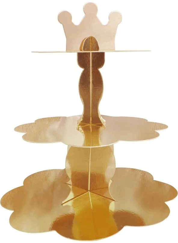 Alsepeteavm Cupcake Presentation Stand Metallic Gold