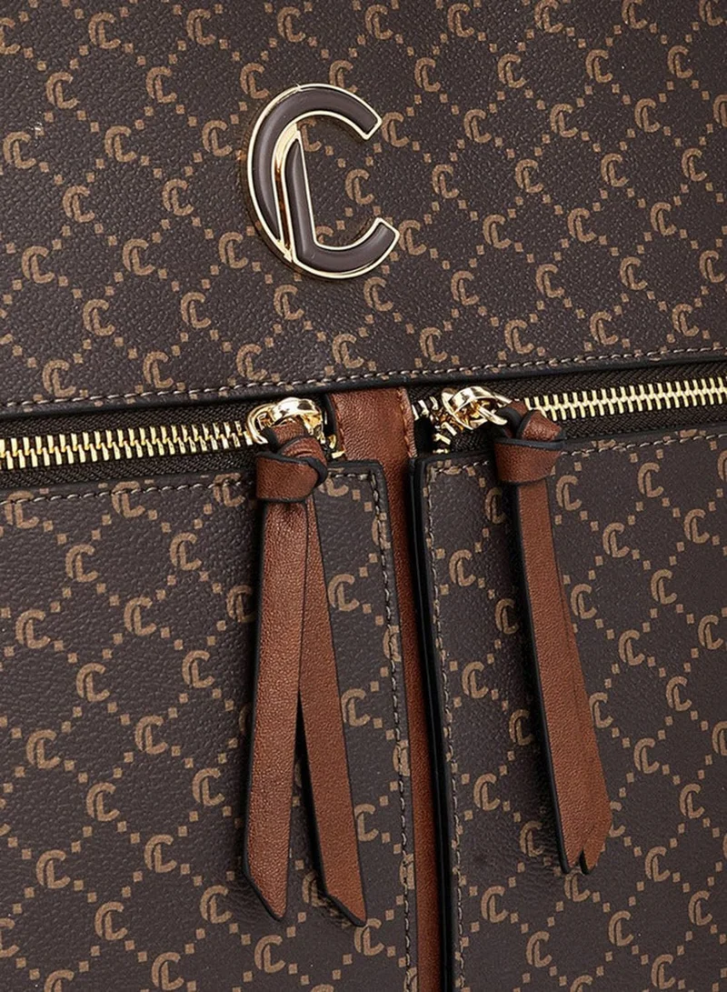 Le Confort  Monogram Print Tote Bag With Double Handle for Women | Best Price UAE