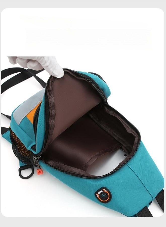 WAOKN Unisex Trendy Oxford Cloth Backpack, Boys and Girls Multifunctional Crossbody Bag, Student Outdoor Chest Bag Shoulder Bag Small School Bag Sports Bag Hiking Bag Trekking Bag Back Bag - Image 5