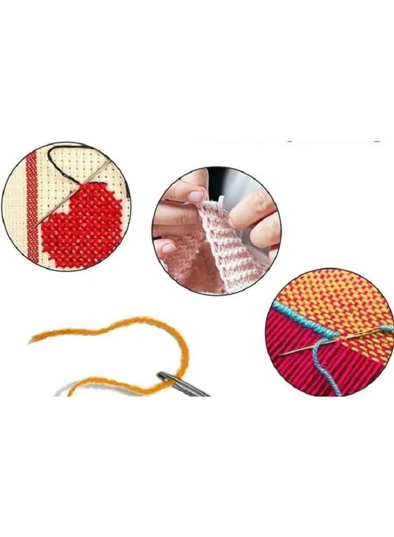 Set of 6 Plastic Knitting and Crochet Needles - Multi Color for Wool Yarn and Crafts, Different Sizes Suitable for Beginners and Professionals, Made of Durable Plastic with High Quality - Image 4