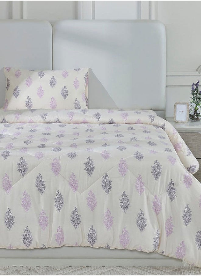 Banaras Single Comforter Set, Ecru, Blue & Lavender – 210 TC, 150x200 cm - pzsku/Z45E57FF15A60CFB3D461Z/45/_/1688468271/ca1f21de-fff9-4ce5-9fba-105932138130