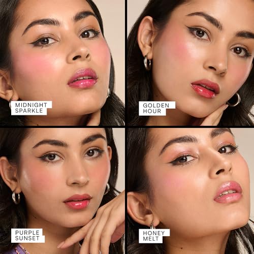 GUSH Pink Tint Colour Changing pH Lip Oil | Long Lasting Hydration & Nourishment | Enriched with Jojoba and Rosehip Oils | Weightless, Non-Sticky & Glossy Finish | (Purple Sunset 5ml) - Image 4