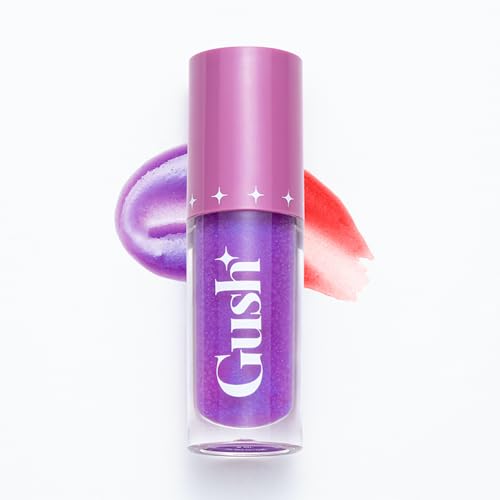 GUSH Pink Tint Colour Changing pH Lip Oil | Long Lasting Hydration & Nourishment | Enriched with Jojoba and Rosehip Oils | Weightless, Non-Sticky & Glossy Finish | (Purple Sunset 5ml) - Image 1
