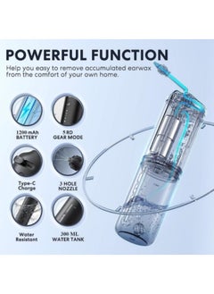 GGEROU Water Powered Ear Cleaner,Ear Cleaning Kit with 3 Pressure Modes  - Image 4