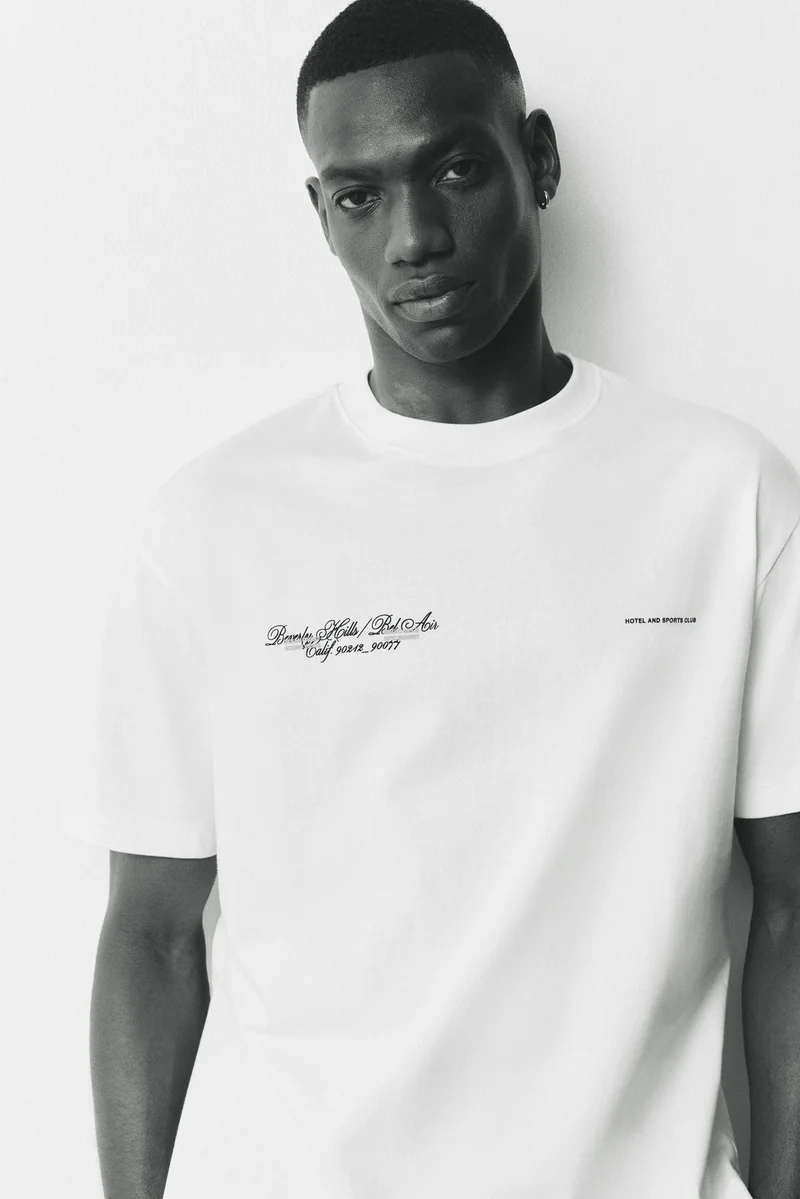 H&M Loose Fit Printed T-shirt