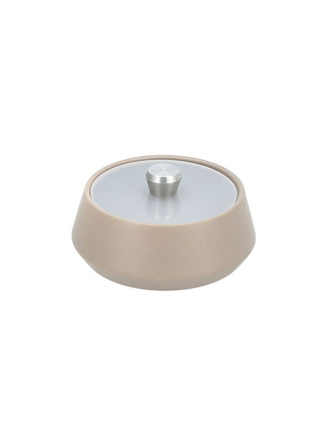 Dallaty Beige Porcelain Date Bowl With Lid 15.5x15.5x10 Cm - Image 2