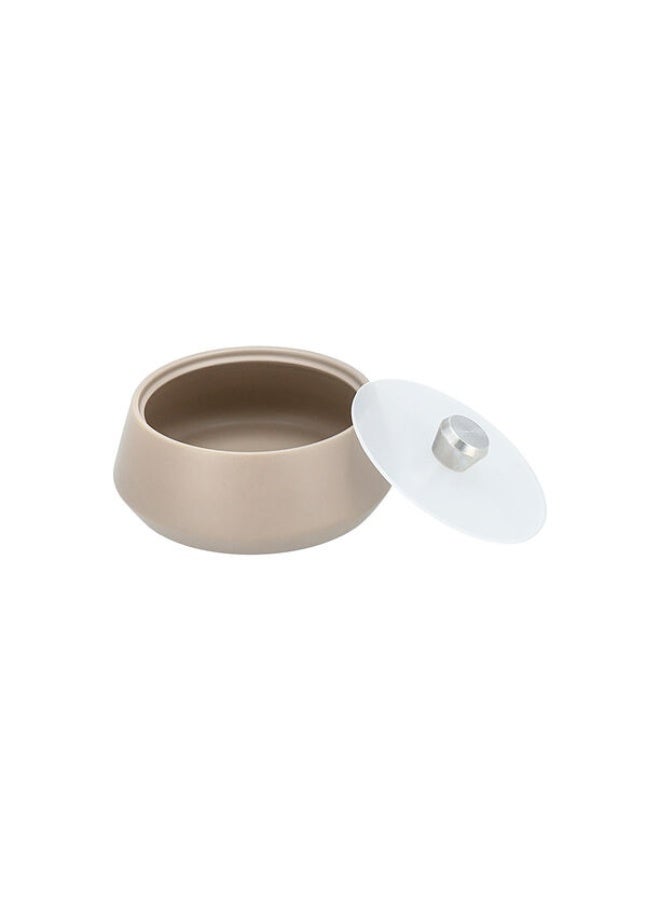 Dallaty Beige Porcelain Date Bowl With Lid 15.5x15.5x10 Cm - Image 3