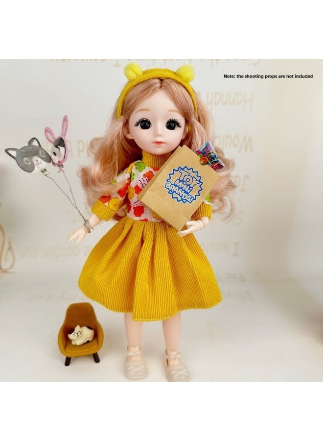 30cm Doll Two-dimensional Comic Face Doll Toy Birthday Gift Doll Barbie Toy-Color:Mango Pudding-Height:30cm Whole Doll (packed In Bags) - Image 1