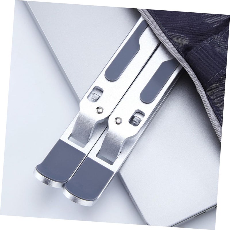 Foldable Aluminum Alloy Laptop Stand Adjustable Computer Holder with Heat Dissipation Portable Notebook Riser for Home and Office Use - Image 3