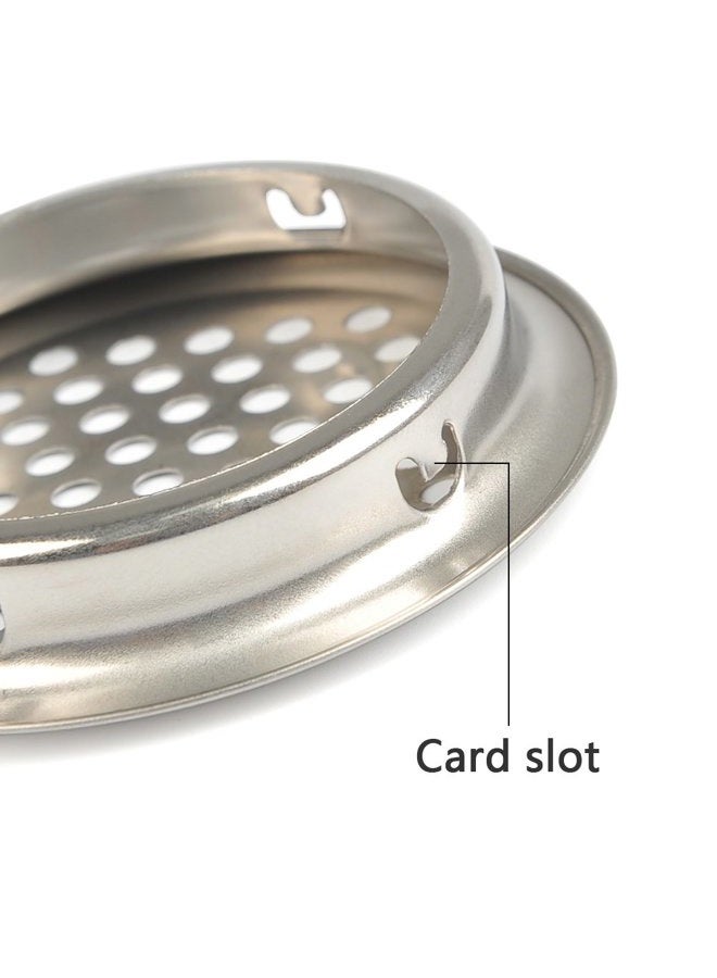 FOCCTS 20PCS 2-1/8 Inch(53mm) Circular Stainless Steel Air Vent Hole Mesh Hole Silver Tone for Kitchen, Bathroom, Cabinet, Wardrobe, Shoe Cabinet, and Decorative Cabinet - Image 4